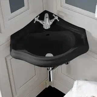 Kerasan Retro Раковина 40х40х56 см, 1 отв., цвет: черный