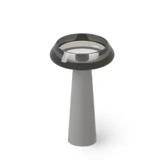 Dea Design Pedestal Basin Раковина 54.5x54.5х90см., напольная, без отв., Glasstech, прозрачная смола, цвет: Smoky Black R4