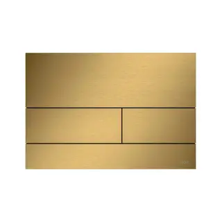 TECEsquare II, панель смыва с двумя клавишами металлическая, цвет: сатин позолоченный