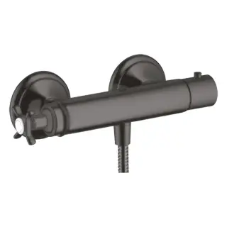 Axor Montreux Смеситель для душа, термостатический, настенный, цвет: шлифованный черный хром