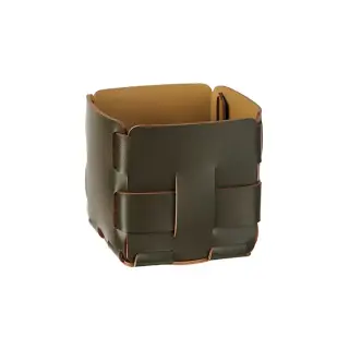 Colombo Adj Корзинка Mini Bottega, 12x12H13 см, цвет: оливковый/горчичный