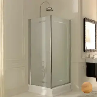 Kerasan Retro Душевое ограждение 80х96х180см., профиль бронза, стекло матовое