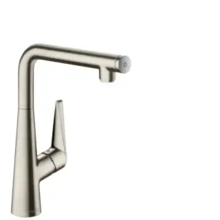 Hansgrohe Talis M51 Смеситель  для кухни на 1 отв, поворотный излив: 18.5см с вытяжным душем, 2jet, h:15.2см, цвет: нержавейка