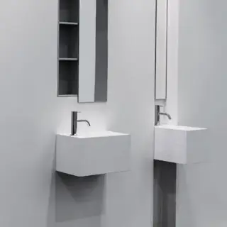 Antonio Lupi Calco Раковина 45х25х25 см, 1 отв., подвесная, цвет: белый