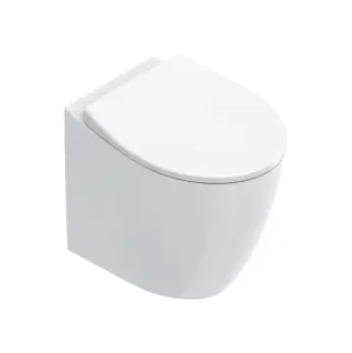 Catalano Italy Унитаз напольный 52х37см., безободковый, смыв Tornado, покрытие Cataglaze+, цвет: белый глянцевый