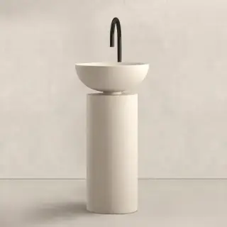 Noorth milldue edition SABA 45 Раковина напольная &Oslash;45x90см, слив в пол, без отв., цвет: Caolino