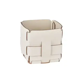 Colombo Adj Корзинка Mini Bottega, 12x12H13 см, цвет: белый/панна котта