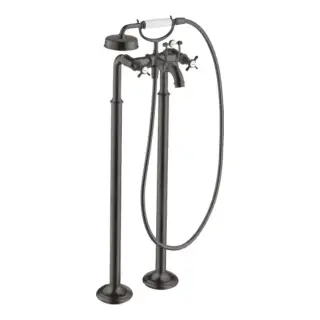 Axor Montreux Смеситель для ванны, напольный, с ручным душем, цвет: шлифованный черный хром