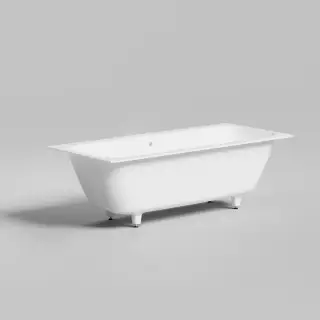 Salini Orlanda Axis Встраиваемая ванна на ножках 180х80х60cм., материал: S-Sense, цвет: белый глянцевый