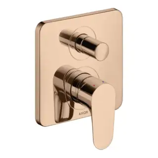 Axor Citterio M Смеситель для ванны, встраиваемый, с переключателем на 2 потока, с защитой, цвет: полированное красное золото