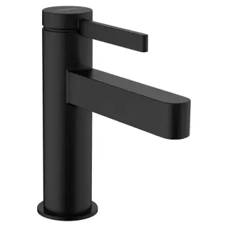Hansgrohe Finoris Смеситель для раковины, на 1 отв., с донным клапаном, цвет: черный матовый
