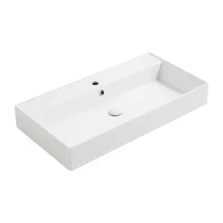 Simas Agile Раковина 91х46 см, 1 отв., подвесная, с переливом, цвет: белый матовый