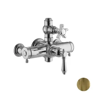 Nicolazzi Termostatico Cмеситель для душа, термостатический,  вывод сверху 3/4, цвет: Bronze Plated