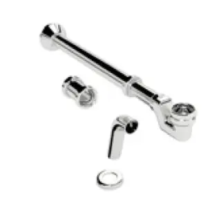 Devon&Devon Сифон для ванны, с удлинителем и патрубоком выпуска в пол, цвет: хром