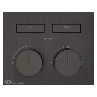 Gessi Hi-Fi Термостат для душа, с включением до 2 источников одновременно, внешняя часть, цвет: Black Metal Brushed PVD