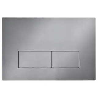 TECEspring Панель смыва для унитаза, сатин, с покрытием против отпечатков пальцев, с прямоугольными кнопками, цвет: нержавеющая сталь