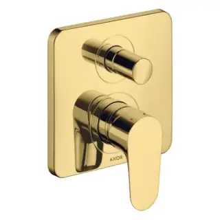 Axor Citterio M Смеситель для ванны, встраиваемый, с переключателем на 2 потока, с защитой, цвет: полированное золото