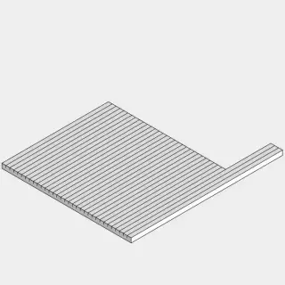 Effegibi Набор напольных дорожек BodyLove S, правый угол/ниша/полуостров, цвет: термообработанная древесина