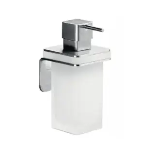 Colombo Over Дозатор для жидкого мыла, подвесной, цвет: матовая сталь/матовое стекло