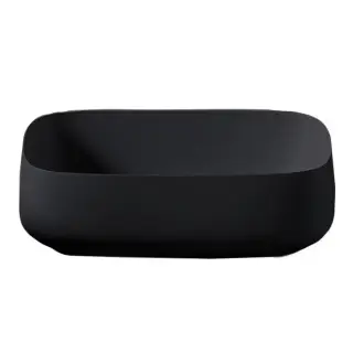 Artceram Cognac Раковина накладная Quadro 56x41 см, saniglaze, цвет: черный матовый