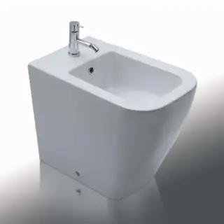 Globo Stone Биде напольное пристенное 52х36см, c 1 отв.под смеситель, системой скрытого крепежа, цвет: белый