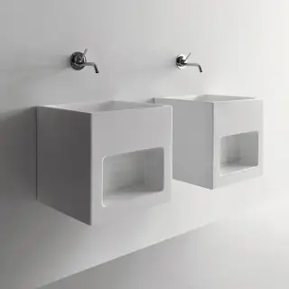 Kerasan Cento Раковина подвесная 45х45см, без отв., цвет: белый