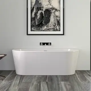 Knief Wall XS Ванна акриловая пристенная 165x75x58см, щелевой перелив SLOT, цвет: белый