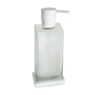 Colombo Look Дозатор для жидкого мыла настольный, цвет: белый матовый/матовое стекло