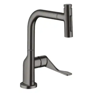 Axor Citterio Select Смеситель для кухни, на 1 отв., с вытяжным изливом, цвет:  шлифованный черный хром