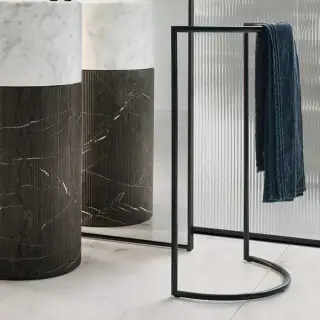 NOORTH milldue edition ROMA Полотенцедержатель напольный 50х25х80см, металлический, цвет: черный матовый