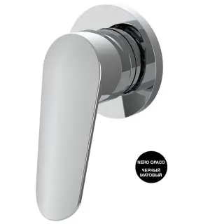 Fima Carlo Frattini Spot F3003N1NS Однорычажный встраиваемый смеситель для ванны и душа, внешняя часть, цвет: чёрный матовый