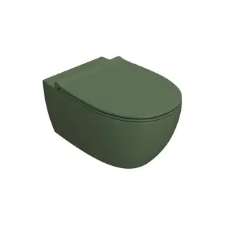 Globo 4ALL Унитаз подвесной, 54х36см, безободковый, с системой скрытого крепежа, цвет: felce