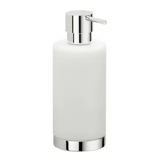 Colombo Nordic Дозатор для жидкого мыла, настольный, цвет: хром/белый