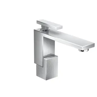 Axor Edge Смеситель для раковины, на 1 отв., с донным клапаном push/open, излив 160мм, алмазная огранка, цвет: хром