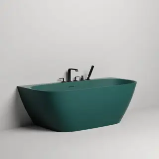 Salini Sofia Wall Ванна пристенная 180х85х61см., донный клапан, сифон, слив-перелив,  материал: S-sense , цвет: Opal green