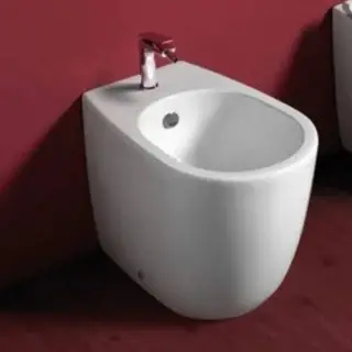 Simas Bormio Биде  приставное  с 1-м отверстием под смеситель 54х35 см, цвет: белый