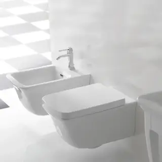 Globo Relais Унитаз подвесной 56х36см, с системой скрытого крепежа, цвет: белый