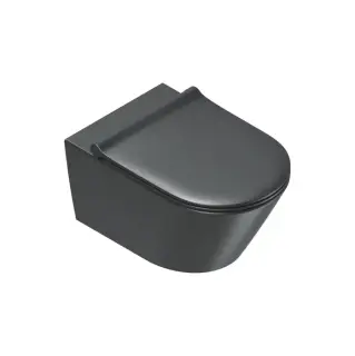 Catalano Zero Унитаз подвесной 55х35см, безободковый, смыв Tornado, покрытие Twinglaze+, цвет черный матовый