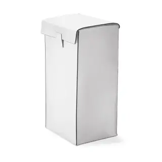 Decor Walther Nappa WB Корзина для белья, напольная, натуральная кожа, цвет: белый