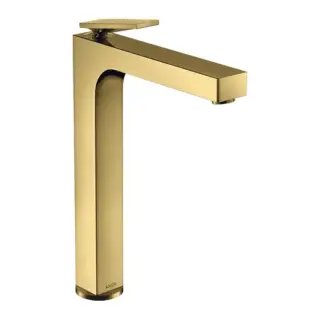 Axor Citterio Смеситель для раковины 280, на 1 отв., излив h28см., высокий, с текстурой, цвет: полированное золото