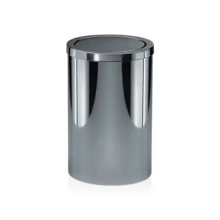 Decor Walther DW 124 Корзина для бумаги 20xh32см, с крышкой, напольная, цвет: сталь полированная