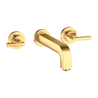 Axor Citterio Смеситель для раковины 222, встраиваемый, излив: 22.2см., ручка: рычаг, цвет: полированное золото