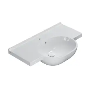 Globo Mode Раковина 80х49 см, 1 отв., подвесная/на столешницу, цвет: белый