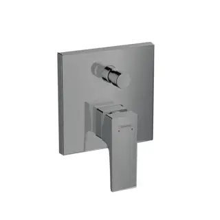 Hansgrohe Metropol Встраиваемый смеситель для ванны с переключателем, внешняя часть, цвет: шлифованный черный хром