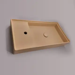 ArtCeram Scalino Раковина накладная,75х38хh11,5см, 1 отв под смеситель, без перелива, цвет: giallo zinco