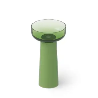 Dea Design Pedestal Basin Раковина 48х48х88см., напольная, без отв., Glasstech, прозрачная смола, цвет: Emerald R3