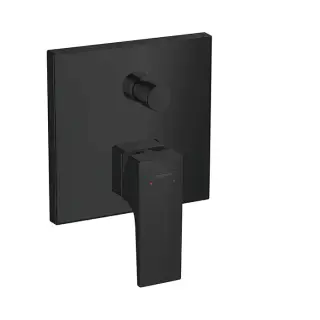 Hansgrohe Metropol Встраиваемый смеситель для ванны с переключателем и обр. клапанами, внешняя часть, цвет: черный матовый