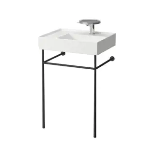 Laufen Kartell Консоль 53.5х44х79см, с раковиной на 1 отв,, напольная, Sx, покрытие LLC, цвет: черный матовый