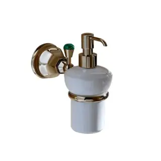 Nicolazzi Teide Chic Дозатор для жидкого мыла, подвесной, цвет: белый/золото