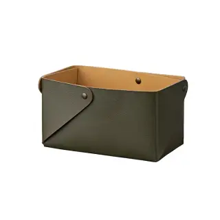 ADJ Коробочка MIU для чайных пакетов, 7x17xH8 см., цвет: оливковый/горчичный